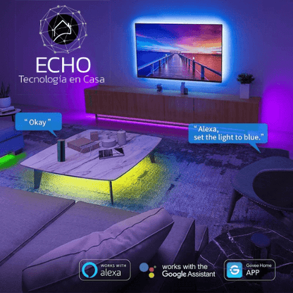 Cinta LED WiFi inteligente x 10 metros - Echo Tecnología