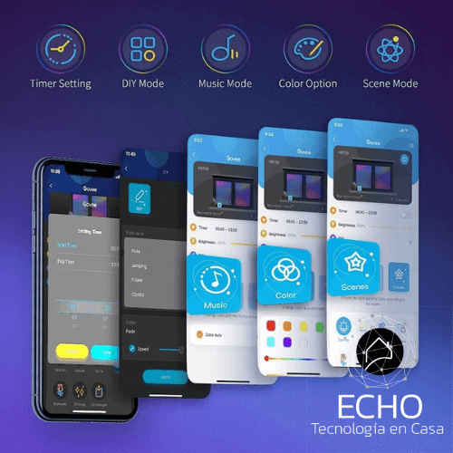 Cinta LED WiFi inteligente x 10 metros - Echo Tecnología