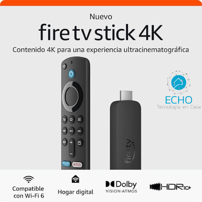 Nuevo Amazon Fire TV Stick 4k Max 16B RAM - Echo Tecnología