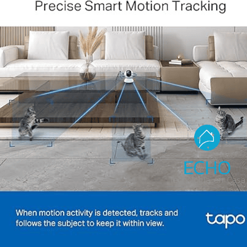 TP - Link Tapo - Cámara de seguridad 2K QHD Visión 360° C210 - Echo Tecnología