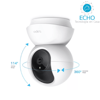 TP - Link Tapo - Cámara de seguridad 2K QHD Visión 360° C210 - Echo Tecnología